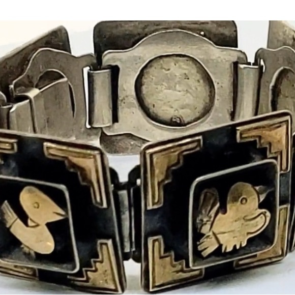 Sterling and 18k Gold Bracelet - Picture 1 of 11